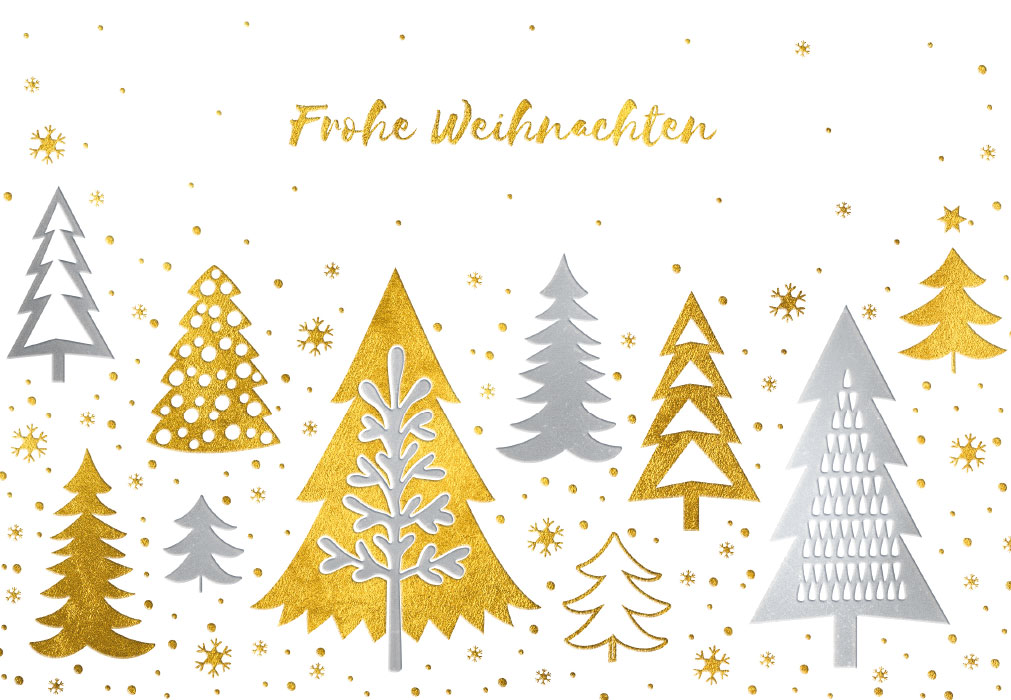 Weihnachten - Christbäume in Silber und Gold Weihnachten - Christbäume in Silber und Gold