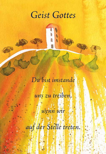 Firmung -Glückwunschkarte Illustration, Berg, Kirche Firmung -Glückwunschkarte Illustration, Berg, Kirche