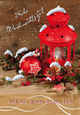 Weihnachten - rotes Windlicht, Kugel Weihnachten - rotes Windlicht, Kugel