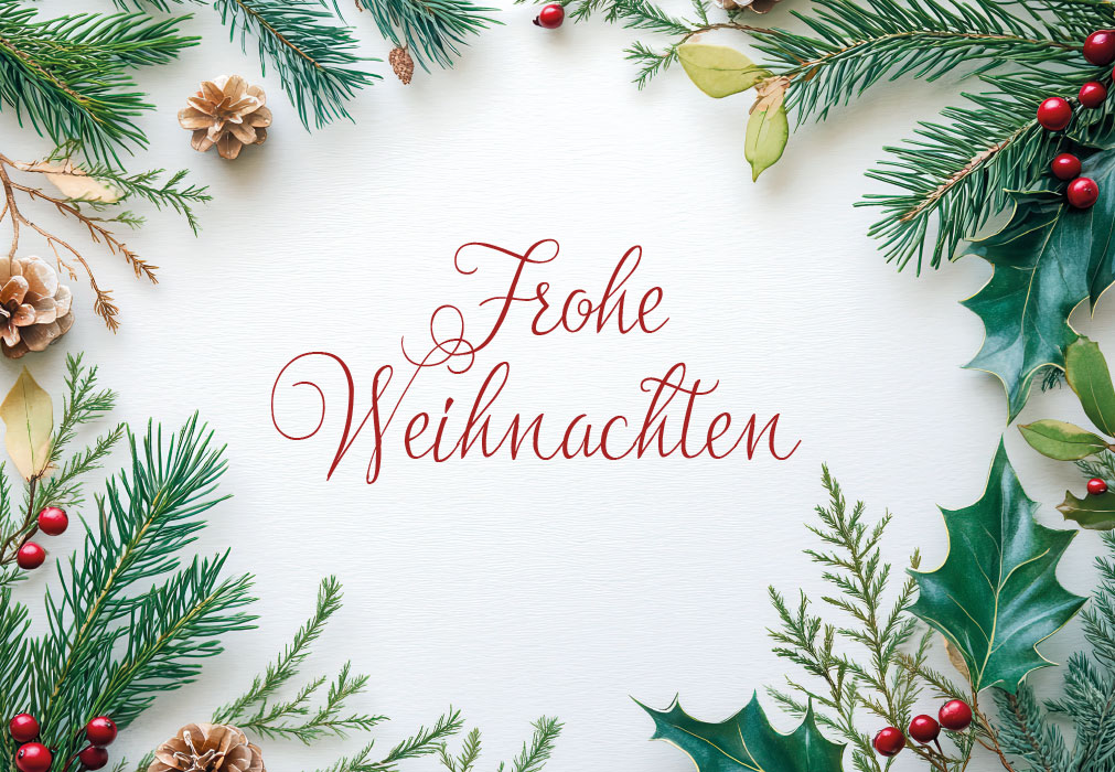 Weihnachten -Umrandung Tannenzweige mit Beeren Weihnachten -Umrandung Tannenzweige mit Beeren