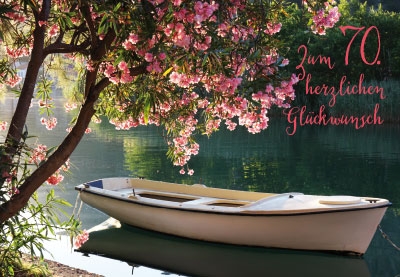 Zahlengeburtstag - rosa Mandelblüten am Baum  Zahlengeburtstag - rosa Mandelblüten am Baum