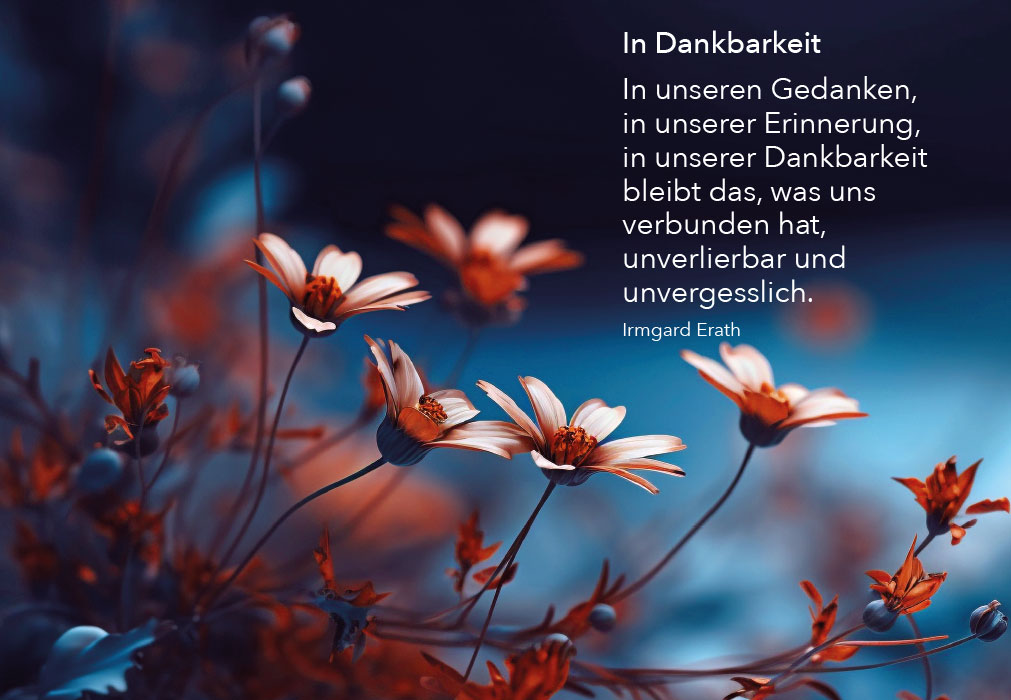 Trauer - Blumen in der Dunkelheit Trauer - Blumen in der Dunkelheit