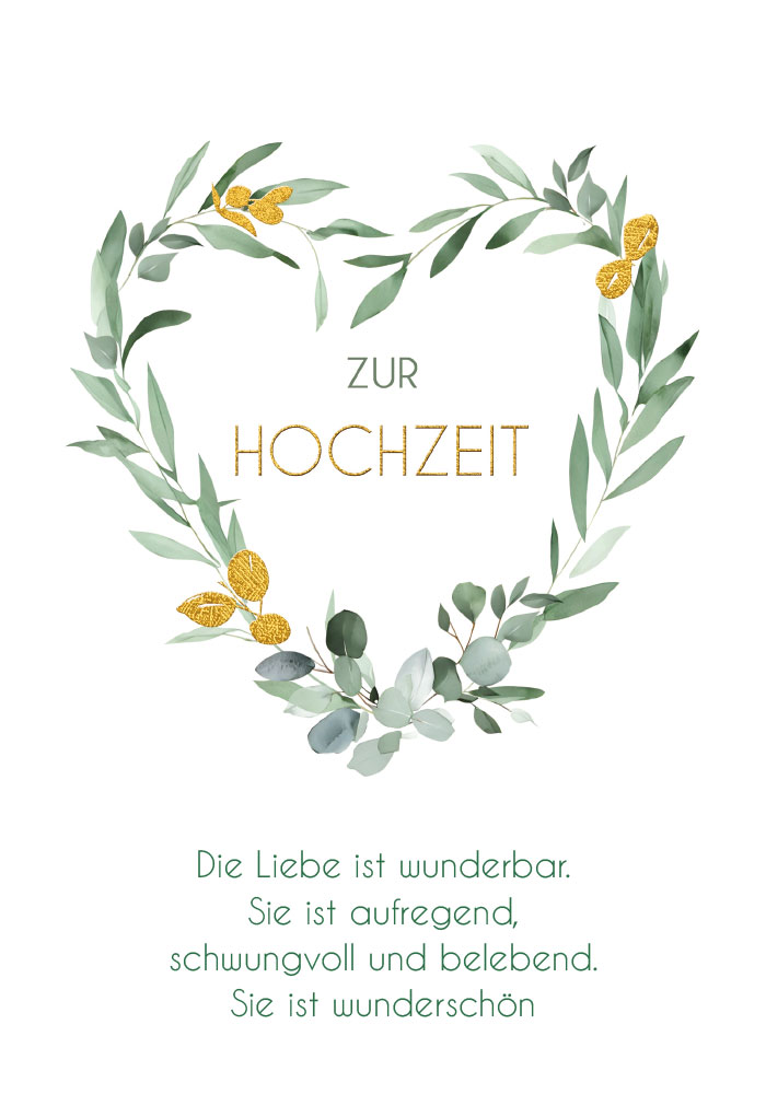 Hochzeit - Herz aus Blumen und Gräsern, gemalt Hochzeit - Herz aus Blumen und Gräsern, gemalt