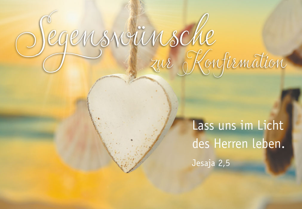 Konfirmation - gelber Untergrund, Herz Konfirmation - gelber Untergrund, Herz