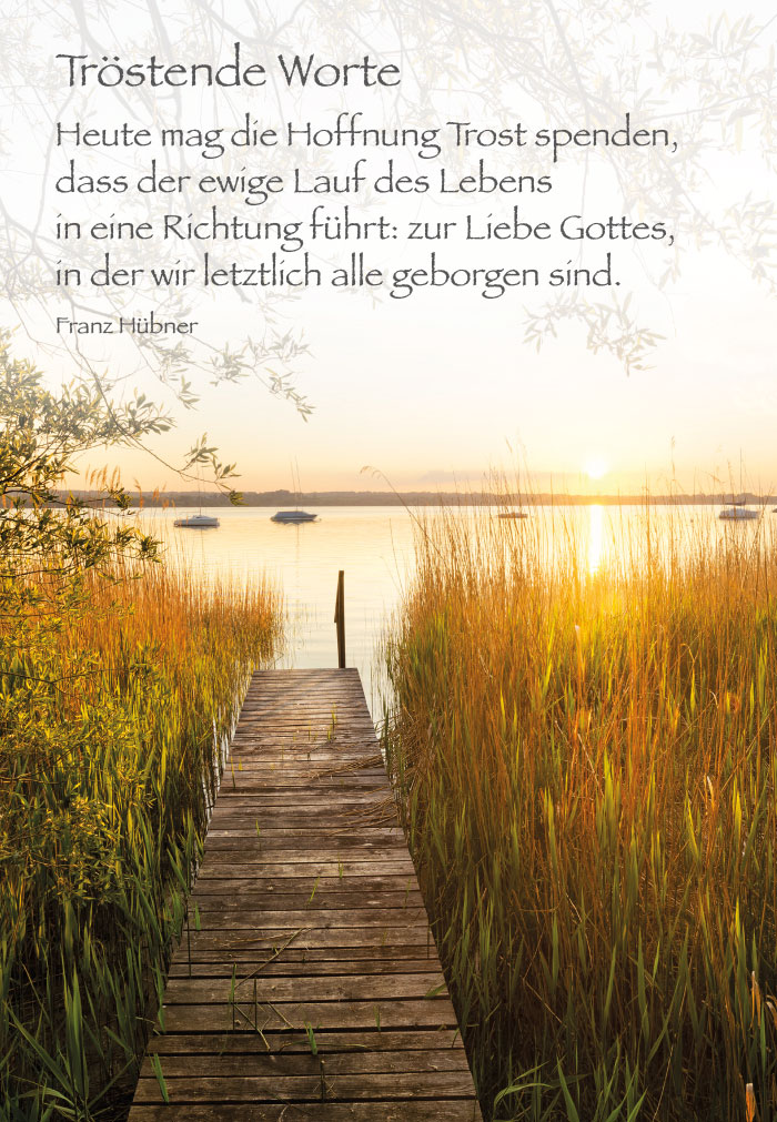 Trauer - Steg am See im Sonnenuntergang Trauer - Steg am See im Sonnenuntergang