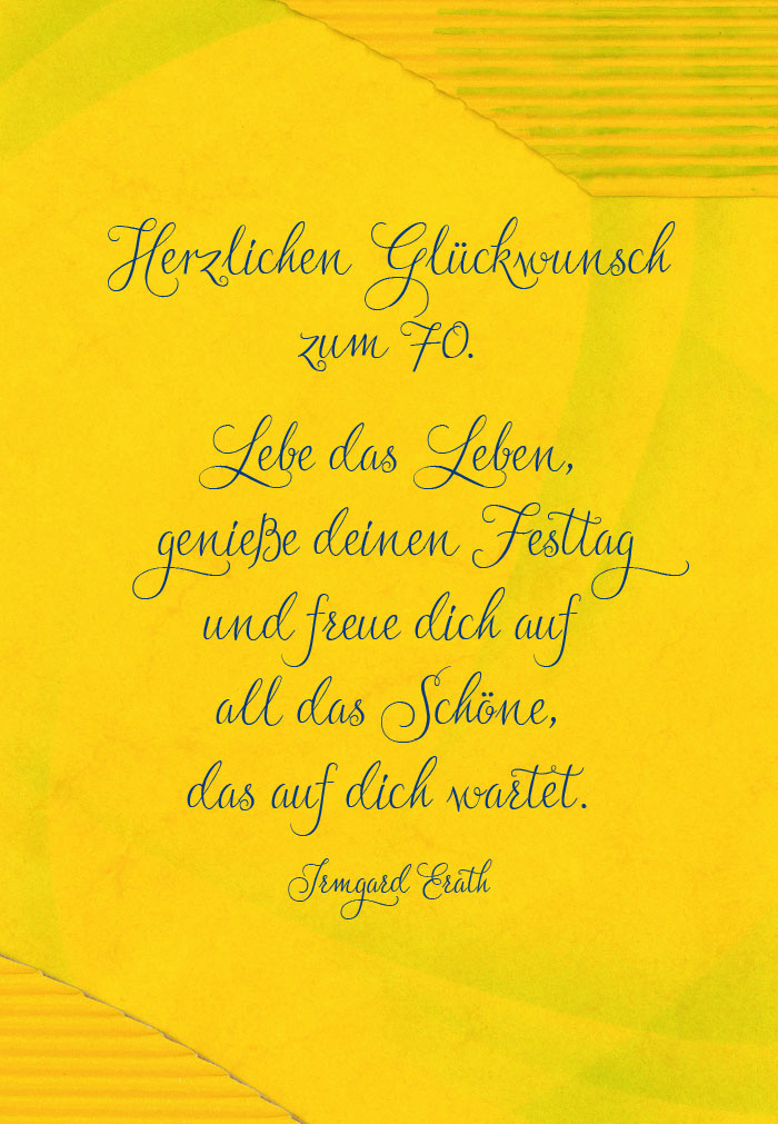 Geburtstag - Zahlen, Illustration gelb Geburtstag - Zahlen, Illustration gelb