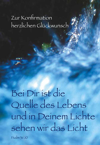 Konfirmation - Doppelkarte Wasser und Eis