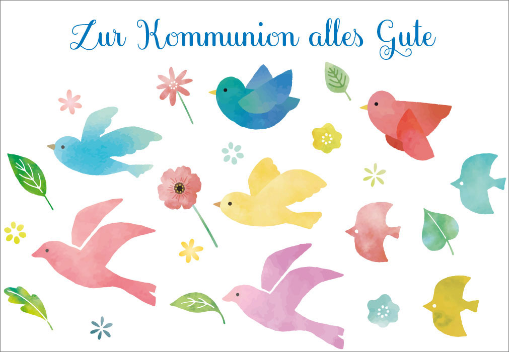 Kommunion - Friedenstauben in verschiedenen Farben Kommunion - Friedenstauben in verschiedenen Farben