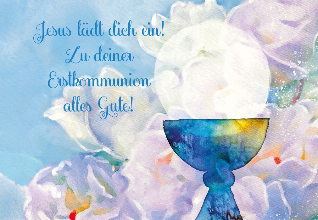 Kommunion - Kelch, Hostie, Illustration Kommunion - Kelch, Hostie, Illustration