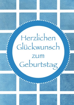 Kleine Kartengrüße - weiß-blau kariert Kleine Kartengrüße - weiß-blau kariert