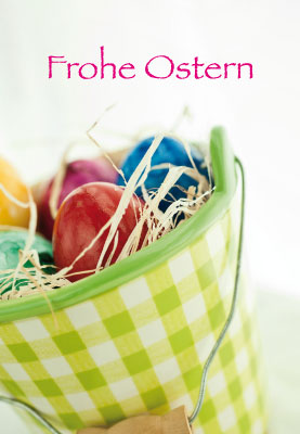 Ostern - Glückwunschkarte Ostereier im Nest Ostern - Glückwunschkarte Ostereier im Nest