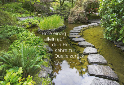 Östliche Weisheiten - Doppelkarte Steingarten