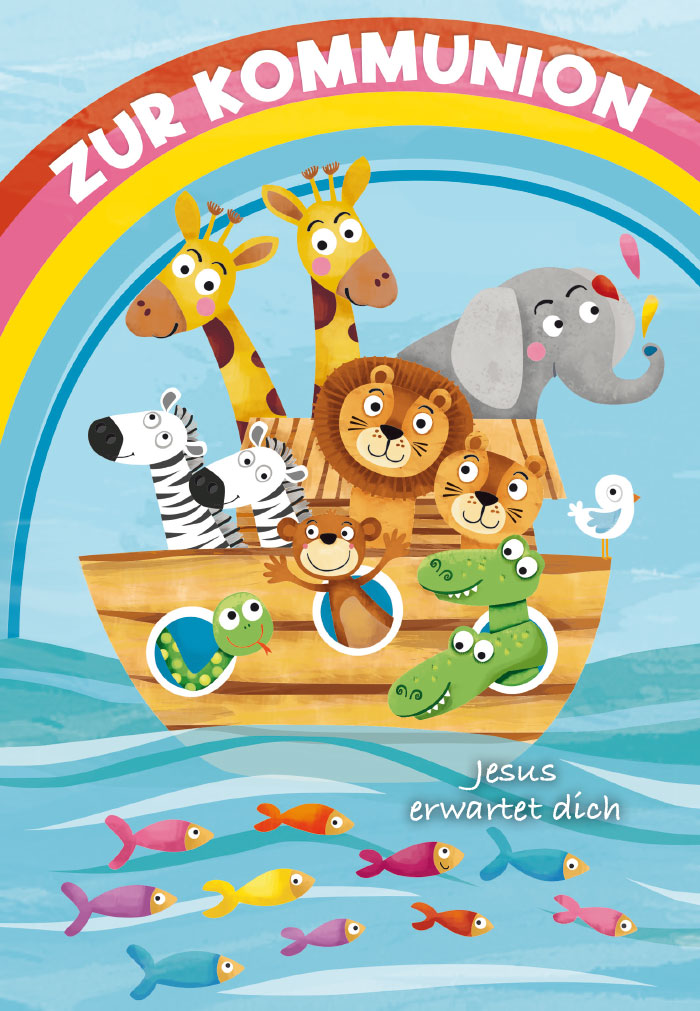 Kommunion - Tiere dieser Welt in Boot, Malerei Kommunion - Tiere dieser Welt in Boot, Malerei