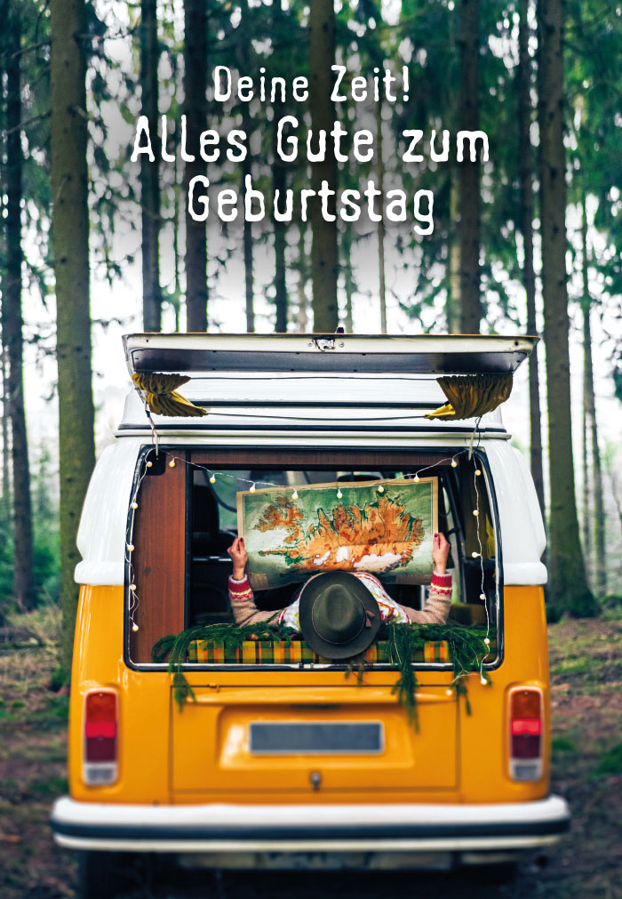 Geburtstag - kleiner Wohnwagen, Oldtimer Geburtstag - kleiner Wohnwagen, Oldtimer