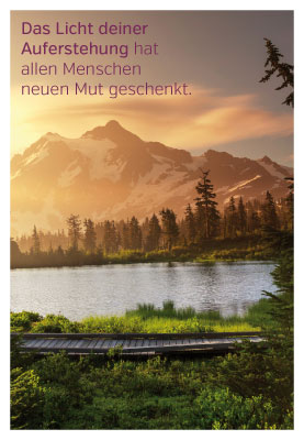 Ostern - Glückwunschkarte Landschaft im Sonnenaufgang Ostern - Glückwunschkarte Landschaft im Sonnenaufgang