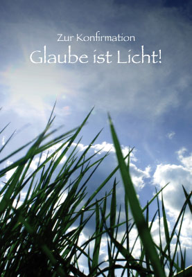Konfirmation - Doppelkarte Himmel über einem Feld Konfirmation - Doppelkarte Himmel über einem Feld