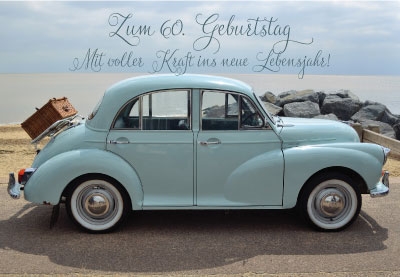 Zahlengeburtstag - Oldtimer himmelblau Zahlengeburtstag - Oldtimer himmelblau