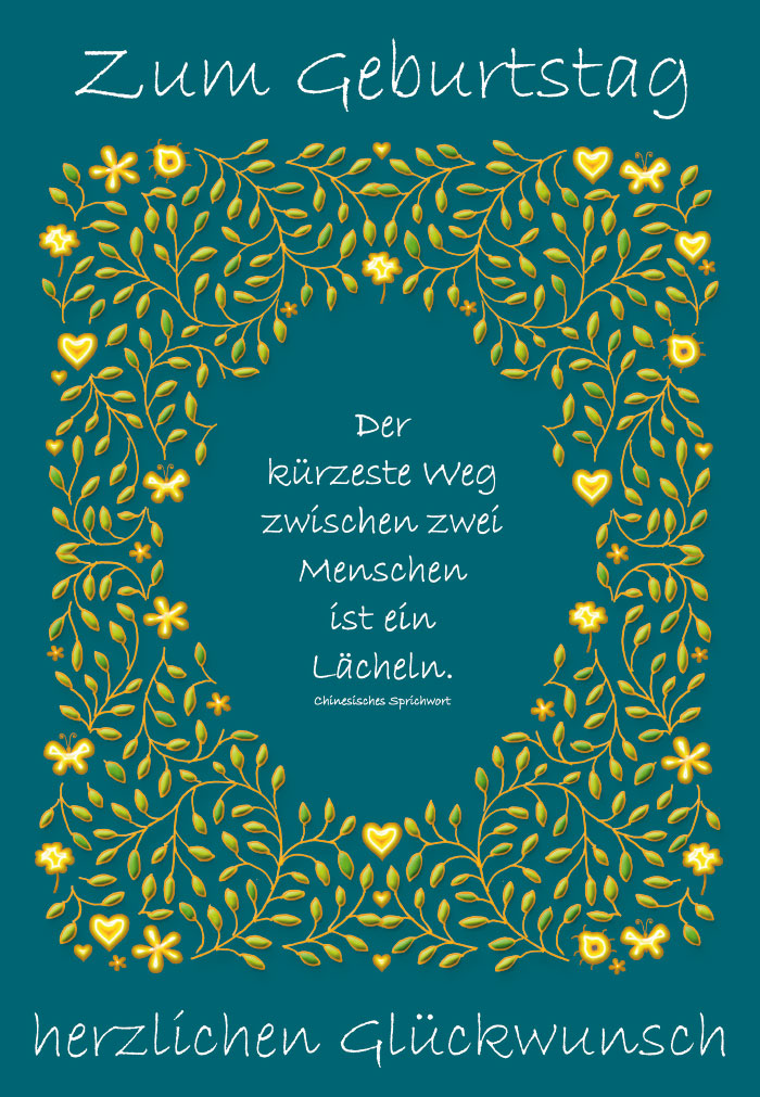 Geburtstag - Handlettering, gediegen in gr?n Geburtstag - Handlettering, gediegen in gr?n