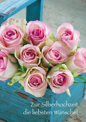 Kleine Kartengrüße - rosa Rosen