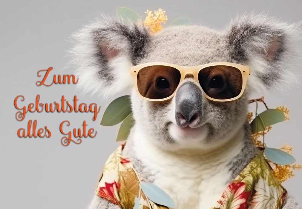 Geburtstag - Koala mit Hawaii Hemd Geburtstag - Koala mit Hawaii Hemd
