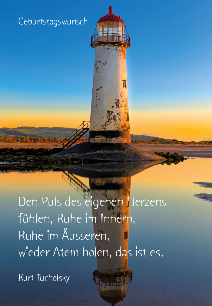 Geburtstag - Leuchtturm im Sonnenuntergang Geburtstag - Leuchtturm im Sonnenuntergang