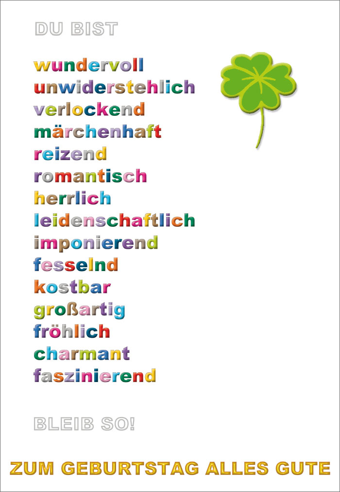Geburtstag - bunter Text in vielen Farben Geburtstag - bunter Text in vielen Farben