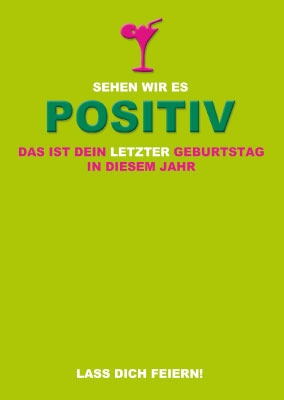 Spruchkarte - Positiv (Cocktailglas) Spruchkarte - Positiv (Cocktailglas)