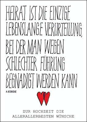 Spruchkarte - Heirat, 2 Herzen Spruchkarte - Heirat, 2 Herzen