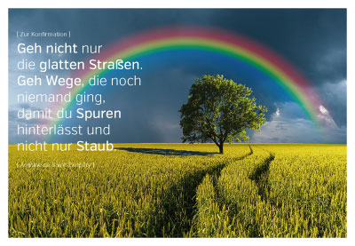 Konfirmation - Regenbogen, Baum Konfirmation - Regenbogen, Baum