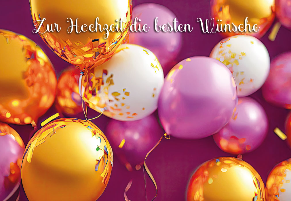 Hochzeit - goldene, lila und weiße Luftballons Hochzeit - goldene, lila und weiße Luftballons