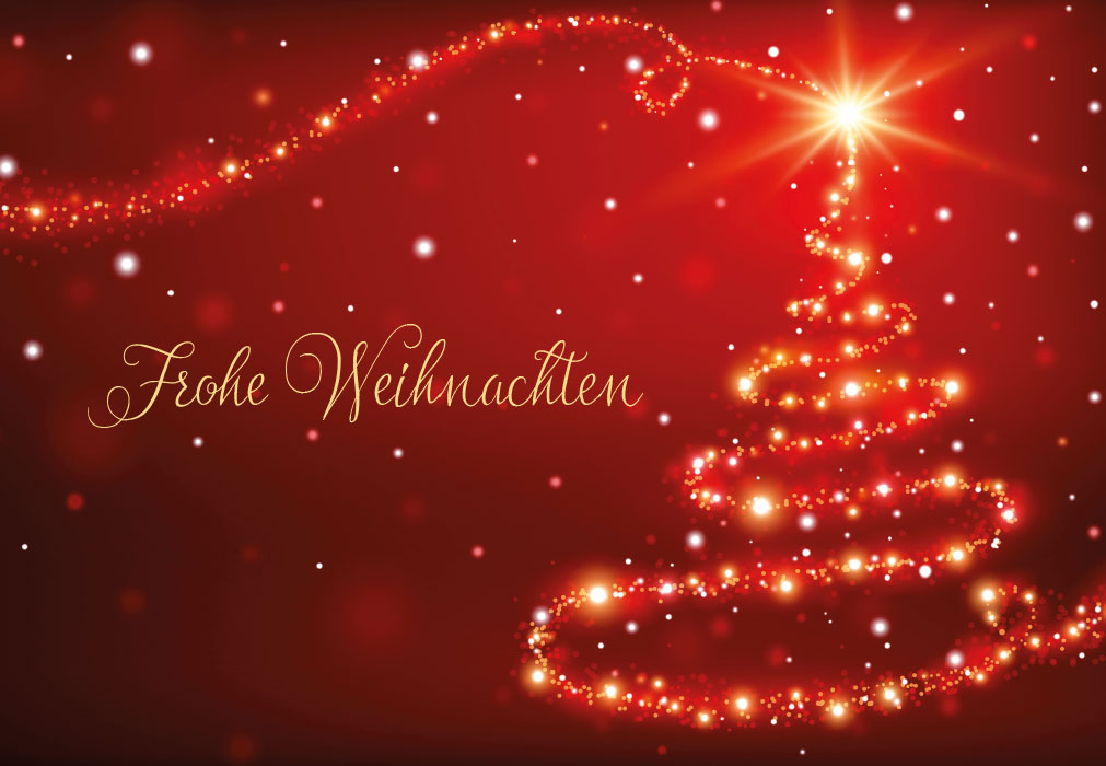 Weihnachten - roter Grund, funkelnder Baum Weihnachten - roter Grund, funkelnder Baum
