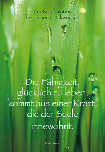 Konfirmation - Doppelkarte Gras mit Tropfen Konfirmation - Doppelkarte Gras mit Tropfen