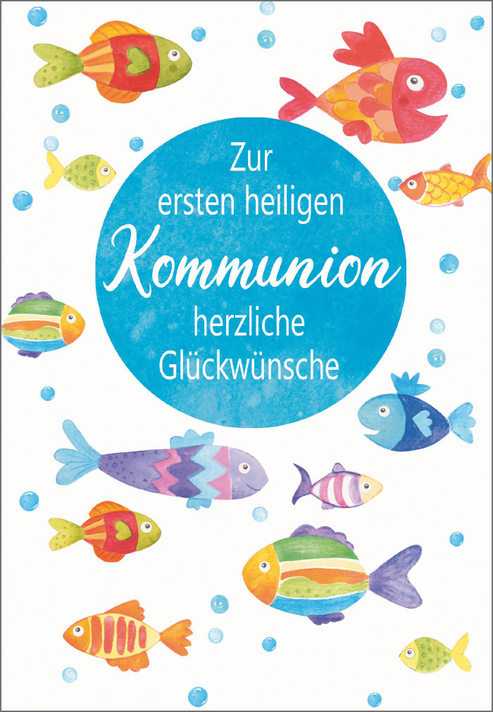 Kommunion - verschiedene, bunte Fische, Illustration Kommunion - verschiedene, bunte Fische, Illustration