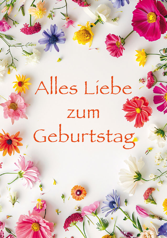 Kleine Kartengrüße -Blumenumrandung Kleine Kartengrüße -Blumenumrandung