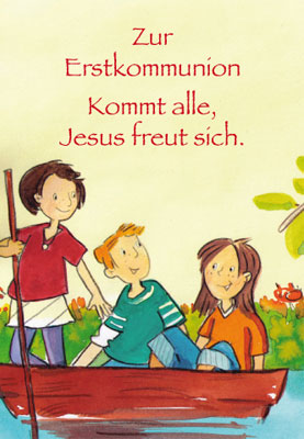 Kommunion - Doppelkarte Kinder im Boot