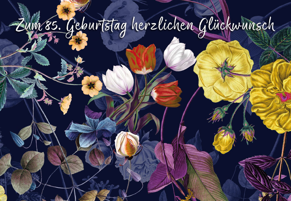 Zahlengeburtstag - Blumenmeer, illustriert