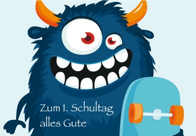Schulanfang - lustiges Monster, Illustration Schulanfang - lustiges Monster, Illustration