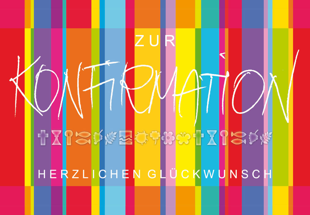 Konfirmation - bunte Streifen Konfirmation - bunte Streifen