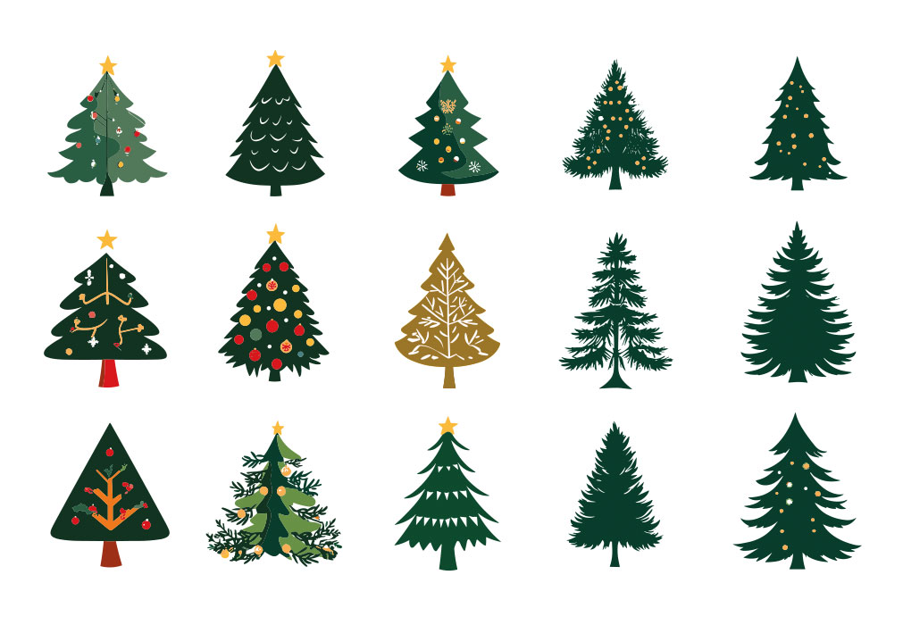 Weihnachten -viele Weihnachtsbäume Weihnachten -viele Weihnachtsbäume
