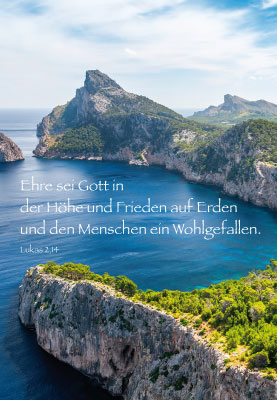 Bibeltext - steile Küste und Meer Bibeltext - steile Küste und Meer