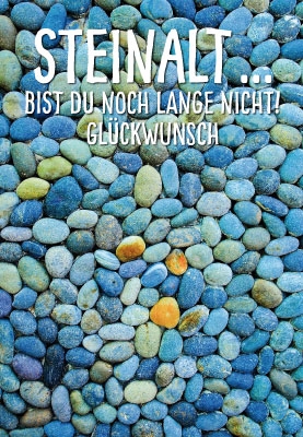 (Männer) Geburtstag - blaue Steine im Wasser (Männer) Geburtstag - blaue Steine im Wasser
