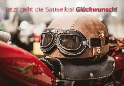 (Männer) Geburtstag - Helm mit Fliegerbrille (Männer) Geburtstag - Helm mit Fliegerbrille