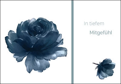 Trauer - Blüte allein, Illustration Trauer - Blüte allein, Illustration