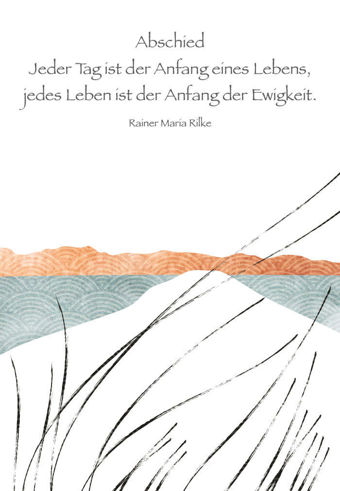 Trauer - Weg zum Horizont, Illustration Trauer - Weg zum Horizont, Illustration