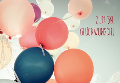 Zahlengeburtstag - bunte Luftballons am Himmel Zahlengeburtstag - bunte Luftballons am Himmel