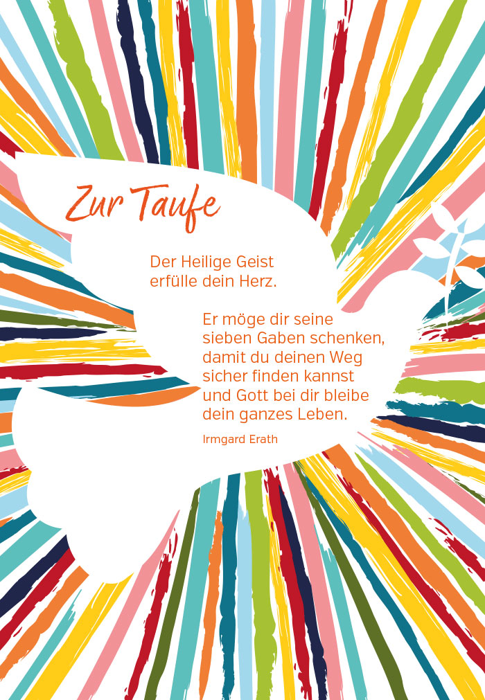 Taufe - Taube im Licht des Regenbogens Taufe - Taube im Licht des Regenbogens