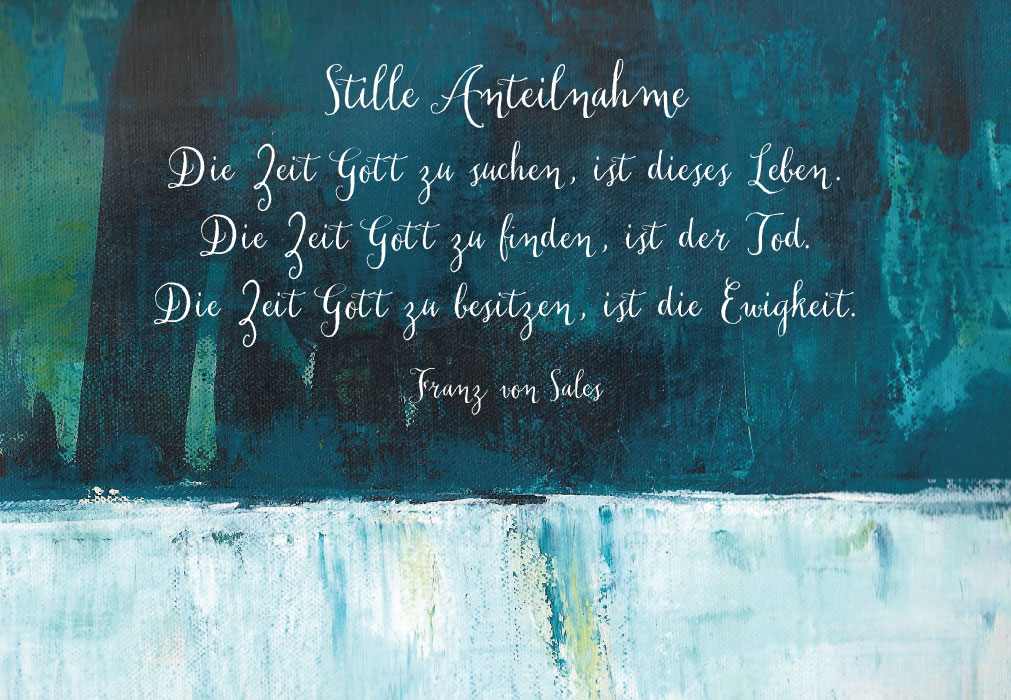 Trauer - Hintergrund, hellblau, dunkelblau