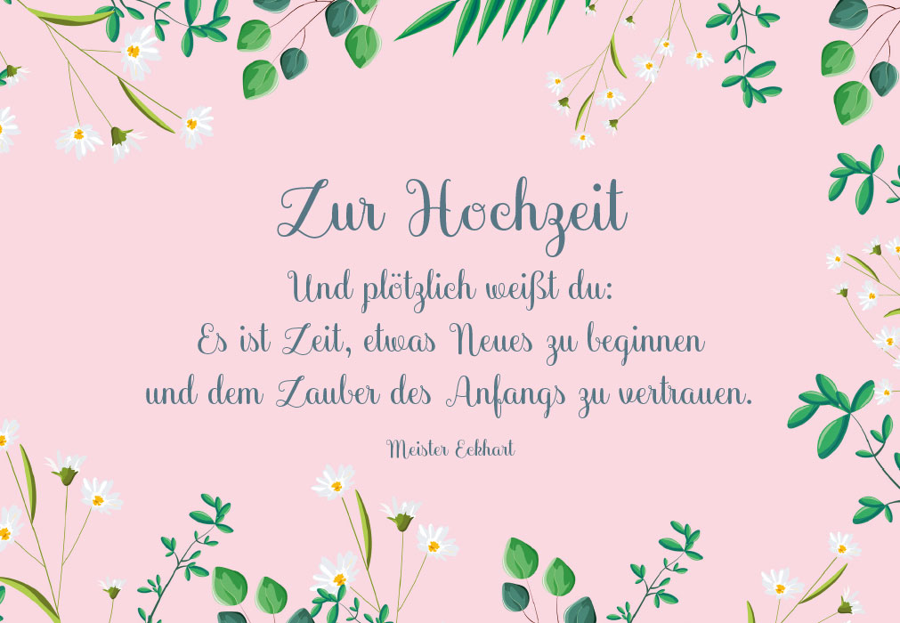 Hochzeit - Blumen auf rosa Grund Hochzeit - Blumen auf rosa Grund