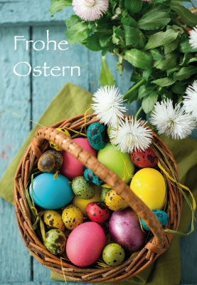 Ostern - Korb voll Ostereier Ostern - Korb voll Ostereier