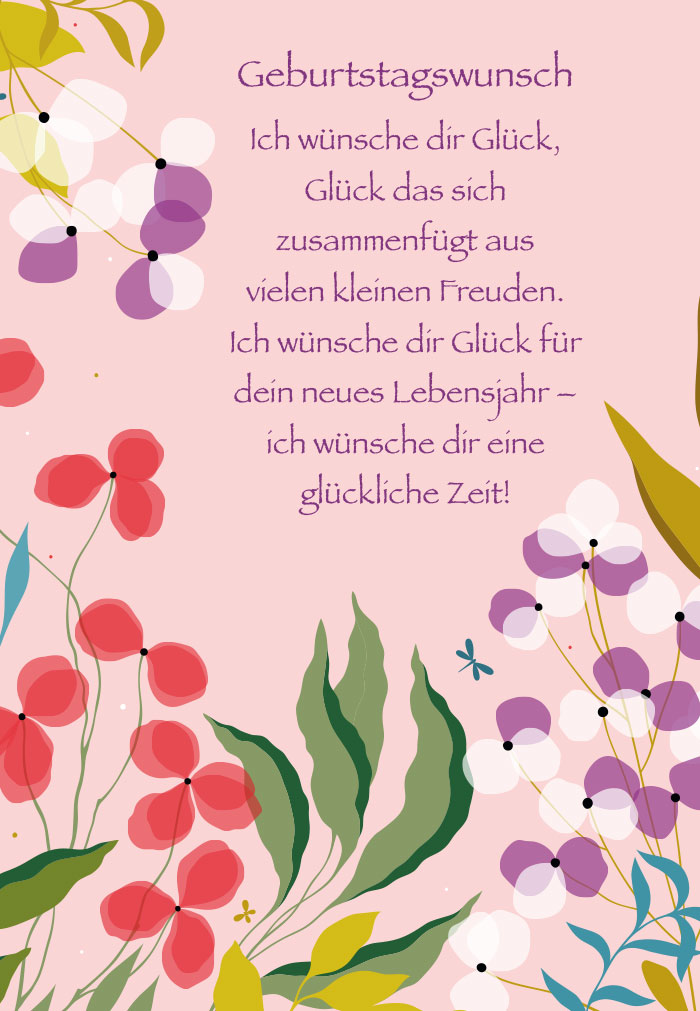 Geburtstag - Blumenmeer auf rosa Hintergrund, Illustration Geburtstag - Blumenmeer auf rosa Hintergrund, Illustration